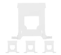 ARTIBETTER Support de Rail Blanc pour Interrupteurs à Bouton-poussoir 22 Mm, Ensemble de 4 Adaptateurs en Plastique Robustes pour Montage sur Rail Din, Compatible Applications Industrielles,