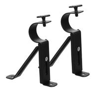 Artibetter Support de Tringle pour Rideaux en Fer Noir, 2pcs, Supports Robustes pour Tringle à Rideaux, Apparence Lisse, pour Salon ou Bureau