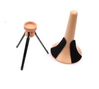 Artibetter Support de Trompette Pliable Trépied à Trois Pieds en Métal | Jaune, Base Stable Démontable, Support Patte Métallique Rotative