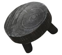 Artibetter Support Rond en Bois Massif sur Pieds Petit Plateau Tripode en Bois Naturel Présentoir Décoratif pour Pots de Fleurs et Plantes d'Intérieur Rehausseur Stable pour Décoration