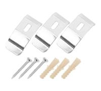 Artibetter Supports Métalliques Argentés Maintien Solide Lot de 3 Installation Facile pour Fixation de Stores à Lamelles Cuisine et Salle à Manger