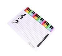 Artibetter Tableau Blanc Effaçable 11.18X8.27 Pouces Avec Portée Musicale Réutilisable Léger Pour Exercices De Solfège Et Enseignement De La Musique