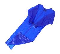 Artibetter Tablier de Protection Industriel Imperméable et Résistant à L'huile en Pvc Épais, Manches Longues Unisexe, Taille L, Transparent Bleu, pour Abattoirs et Milieu Aquatique,
