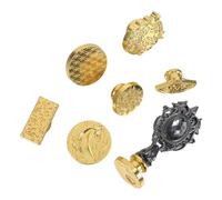 ARTIBETTER Tampon à Cire pour Enveloppes Vintage en Métal Gris Anthracite Tête de Sceau Rétro Gravée Kit de 1 Pièce pour Mariage et Invitations Scellage Précis et Solide