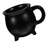 Artibetter Tasse en Céramique Noire de Chaudron Magique, Mug Polyvalent de 450ml Large Ouverture, Design Unique pour Café et Restaurant