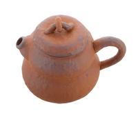 ARTIBETTER Théière Chinoise Rétro avec Infuseur, Terre Cuite Brute, Forme Calebasse, 90ml, pour Décor de Restaurant et de Chambre, Bouilloire à Thé
