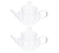 Artibetter Théière en Verre Épais 250ml avec Infuseur Poignée Ergonomique 2 Pièces et Design Robuste pour Infusion de Thé en Vrac