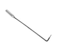 Artibetter Tisonnier Portatif en Fer Forgé Poignée Ergonomique Antidérapante, Crochet à Feu Robuste pour Barbecue et Foyer Intérieur Argenté