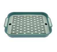 Artibetter Toilettes pour Lapin en Cage, Bac à Litière Rectangulaire Vert | Grille Séparatrice à Deux Couches, Rebords Relevés, Fond Plat, pour Chinchilla et Lapins Nains en Intérieur