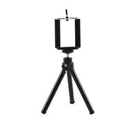 Artibetter Trépied Sections Aluminium en Téléphone Mini Portable Noir pour Rétractable à 2 Support Stable et pour Smartphone et Appareil Photo, Bureau et Extérieur