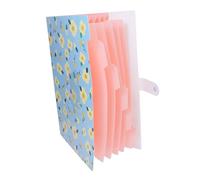 Artibetter Trieur à Soufflets Multi Couches Plastique pour Documents Dossiers Format Lettre Rangement Bureau et Scolaire Motif Fleurs Bleu