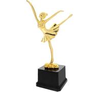 Artibetter Trophée de Danse Classique Statue de Danseuse Délicate et Réaliste en Plastique Or Surface Lisse Bavure pour Compétitions de Danse et Activités de Loisirs