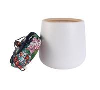 Artibetter Urne Funéraire en Céramique pour Animaux, Couvercle Dévissable | Ouverture Large, Intérieur en Tissu Non Tissé, Design Élégant, pour Cendres de Compagnon, Salon ou Étagère
