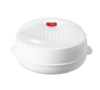 Artibetter Ustensiles Cuisine Ménagers en Plastique Blanc Poignées, Plaque de Cuisson Vapeur Polyvalente pour Micro-ondes, Trous de Ventilation Anti-éclaboussures, Présent de Pendaison