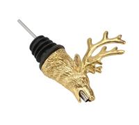 Artibetter Verseur de Vin Tête de Cerf Doré Réutilisable Aérateur Pratique avec Bouchon Compatible Bouteilles Chic et Créatif pour Amateurs de Vin