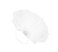 Artibetter Voile de Mariée Motif Couronne Charmant Boucle Réglable Chat Blanc en Non-tissé Accessoire Facile à Porter pour Costume de Mariage ou Fête