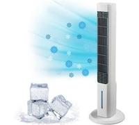 TOUR POLAIRE DELUXE - POWER TOWER Ventilateur mobile 4 niveaux/ Veilleuse Led 3 intensités - VENTEO - Refroidisseur par évaporation jusqu'à 16heures de refroidissement - Réservoir 1.5L + pain de glace réutilisable