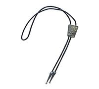 ARTICAL HEART Cravate bolo en argent brossé antique doré avec drapeau étoilé en métal sans pierre