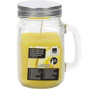 Articasa, Bougie parfumée Citron 40h dans verre avec couvercle, frais & pétillant, Jaune