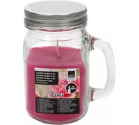 Articasa, Bougie parfumée Rose 40h dans un verre avec couvercle, délicate & romantique, Rose