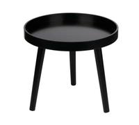 ARTICASA Table d'appoint ronde noire 40 cm - Table basse compacte 36 cm