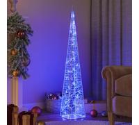 Article - Cône lumineux décoratif en acrylique bleu 120 cm, décoration, décorations saisonnières et de vacances, éclairage de Noël