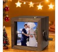 Article de cadeau de boîte de mouvement mené par coutume, album adapté aux besoins du client de manivelle de flip avec des images imprimées, cadeau unique de couple pour l'engagement