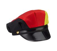 Article de fan de la Coupe du monde d'Europe - Chapeau de police - Taille unique - Noir, rouge et or (1 chapeau de police allemand).