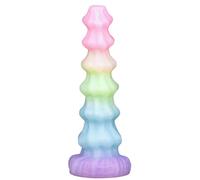 Article de nouveauté pour adultes - Accessoire insertable en silicone souple, design inspiré des tentacules, couleurs candy, base ventouse - Emballage discret