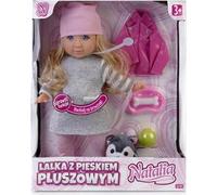 ARTICLE Natalia avec chien en peluche 35 cm 121661