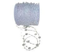 Articles de décoration de mariage romantique, déco Chaîne de perles, ligne de pêche, chaîne suspendue perlée for le bureau et la maison, bricolage(Clear)