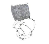 Articles de décoration de mariage romantique, déco Chaîne de perles, ligne de pêche, chaîne suspendue perlée for le bureau et la maison, bricolage(Natural)