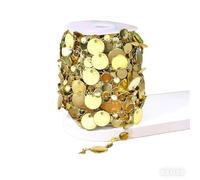 Articles de décoration de mariage romantique, déco Les accessoires de disque de bricolage galvanisés conviennent aux bouquets de vacances et à la couture(Gold)