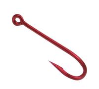 Articles De PêChe Hameçon de pêche série barbelé, hameçon Rouge en Acier à Haute teneur Carbone, Porte-appât courbé, matériel for Carpe, 50 pièces, 1#-9# éQuipement De PêChe(N4)