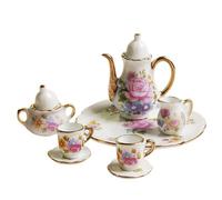 Articles De Table En Porcelaine 8 Pièces/Ensemble 1/6, Théière Plat, Accessoires Miniatures Pour Maison De Poupée, Nouveau