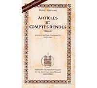 Articles et comptes-rendus : Tome 1
