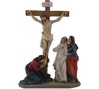Articles religieux par Paben Statue Calvaire Crucifixion Jésus avec Pie femmes cm.16 en résine crèche pascale