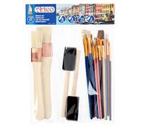 Artico Set de Pinceaux de Peinture - 25 Pièces