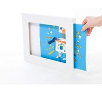 Articulate Gallery - Cadre A4 pour dessins d'enfants - Cadre blanc simple A4 - Cadre d'affichage unique pour œuvres d'art des enfants - Cadre 21 x 30 cm - Projets artistiques pour enfants, école
