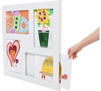 Articulate Gallery Cadre photo quadruple pour enfants, convient pour quatre œuvres d'art de 23,9 x 30,5 cm, un cadre photo primé pour l'affichage instantané des œuvres d'art 2D et 3D pour enfants