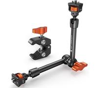Articulated Magic Arm and Clamp Super Clamp Magic Arm 11 Inch Adjustable Foldable for Monitor Camera Light Microphone Accessory
