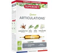 Super Diet Complément Quatuor Articulations Bio Prêle Frêne Cassis Harpagophytum 20 ampoules