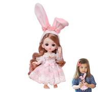 articulée à rotule - 13 articulations Mobiles, 6,3 Pouces, Jouet pour Habiller Une Belle Fille, Ensemble Complet de vêtements, Chaussures, Perruque, Accessoires de Maquillage | Jouet de