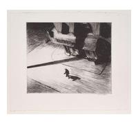 ARTICULOZY Impression sur toile de qualité - Edward Hopper - Night Shadows de Six American Etchings - 127 x 101,6 cm | Prêt à être encadré | Idéal pour la décoration de la maison ou du bureau |