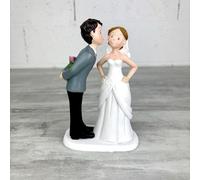 Artif Couple de mariés en résine Style BD, Hauteur 16,5 cm, Figurines pièce montée, gâteau de Mariage