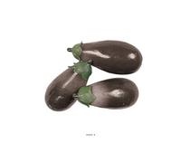 Artif-déco-mag.com - Aubergines artificielles en Lot de 3 en Plastique soufflé L 135x60 mm