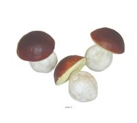 Artif-déco-mag.com - Bolets artificiels en Lot de 3 en Plastique soufflé H 80x65 mm