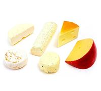 Artif-déco-mag.com - Fromages factices assortis base chèvre lot de 6 en Plastique soufflé