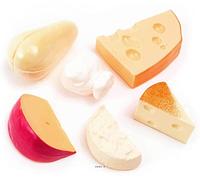 Artif-déco-mag.com - Fromages factices assortis base Italie lot de 6 en Plastique soufflé