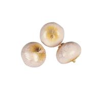 Artif-déco-mag.com - Oignon Blanc Artificiel en Lot de 3 en Plastique soufflé H 75x60 mm